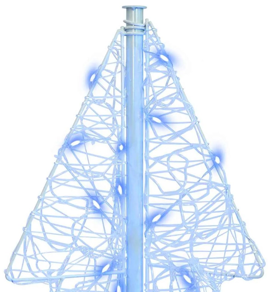 vidaXL Karácsonyfa 100 LED-del Kék 120 cm Akril