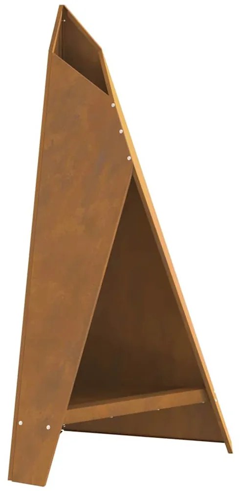 Tűzrakó Barna 58 x 40 x 100 cm időjárásálló acél