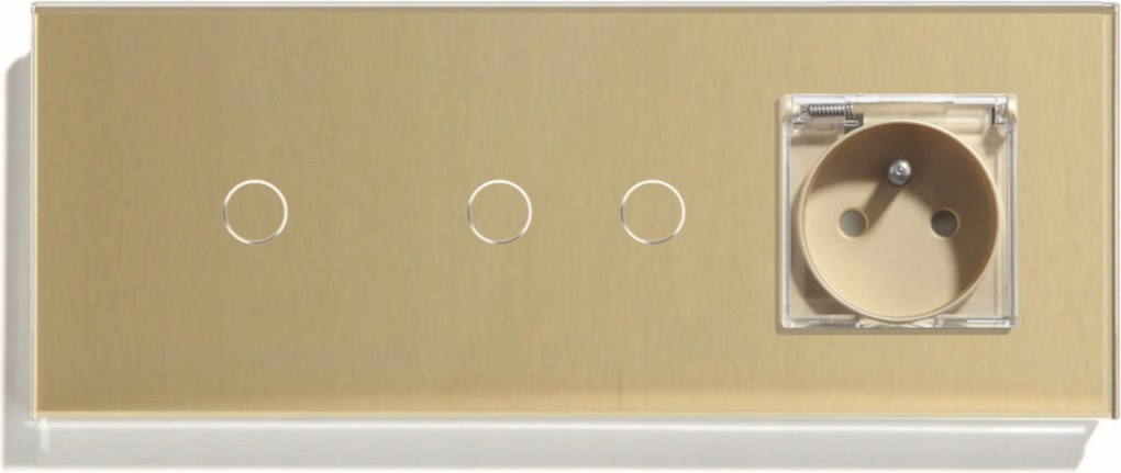 1+2 Érintőkapcsoló Hermetikus Aljzattal, IP44 Üveg Fedéllel