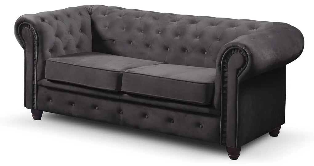 Infinity Chesterfield III kanapé  Sötétszürke