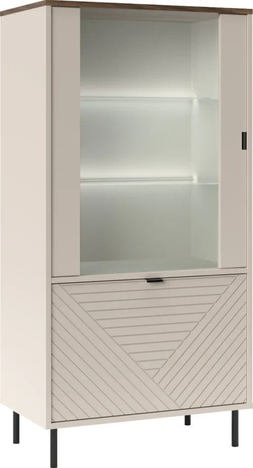 Alacsony vitrin, kasmír/castello tölgy, EYCO 1D1W