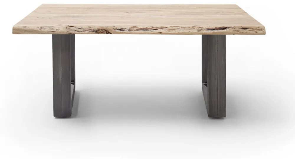 CARTAGENA dohányzó asztal akácfa 110x70cm - U alakú antikolt lábbal - Natúr