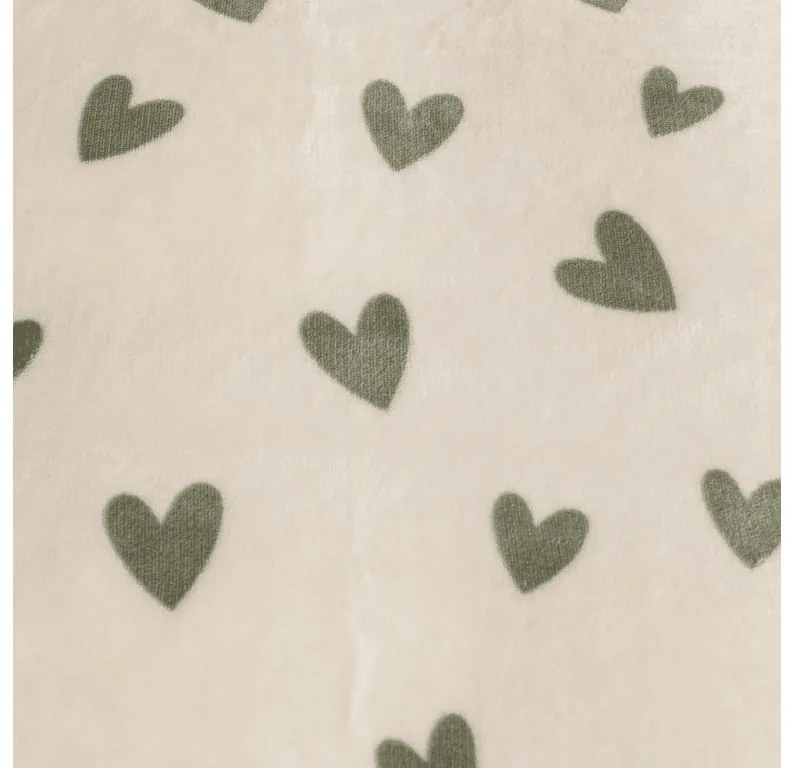Mikroplüss ágyneműhuzat HEARTINO krém színű Ágyneműhuzat mérete: 2 db 70 x 90 cm | 200 x 220 cm