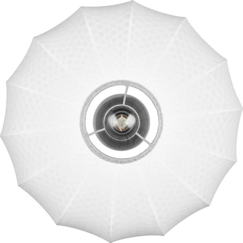 Fehér fém mennyezeti lámpa textil búrával ø 40 cm Madleine – Reality