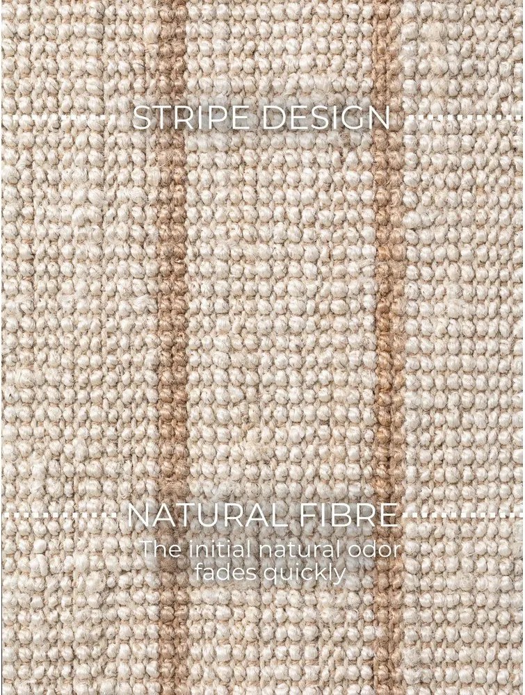 Krémszínű kézi szövésű juta szőnyeg 160x230 cm Harvest Sierra – Elle Decoration