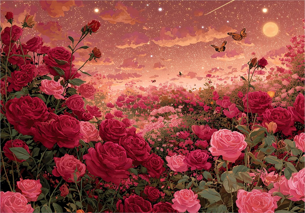 Fotótapéta Virágok Rózsák Tájkép Hálószoba Nappali Tapéta Flizelina 400x280