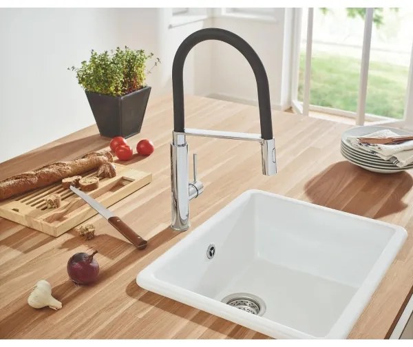 GROHE 31491000 - CONCETTO mosogató csaptelep professzionális zuhanyfejjel, fényes króm