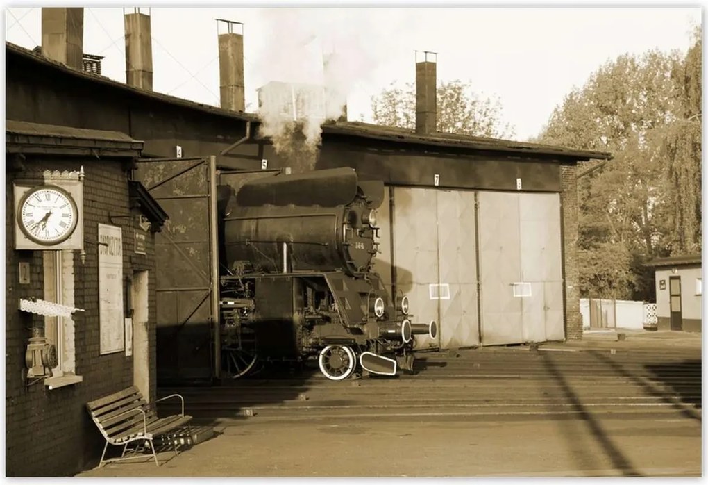 Poszterek 200x135 Gőzmozdony Ol 49-69 Szépia