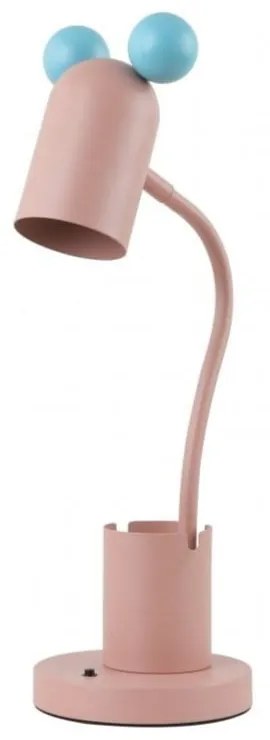 Világoskék-rózsaszín asztali lámpa fém búrával (magasság 50 cm) Mouse – GTV