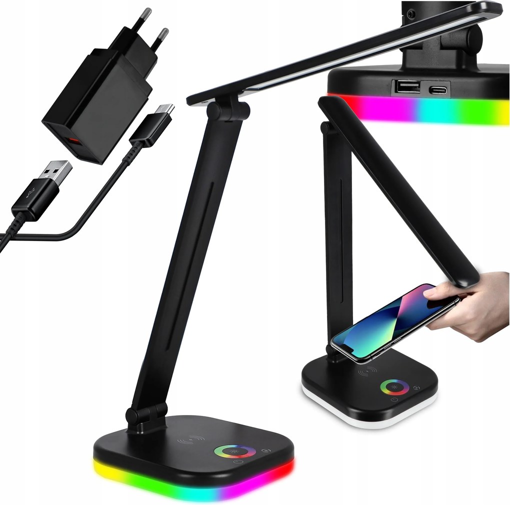 LED-es asztali lámpa Iskolai érintés Olvasóasztalhoz Indukció Usb