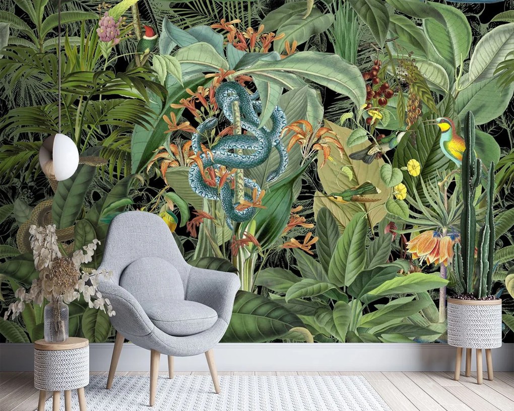 Gario Fotótapéta Kígyó és a sötét trópusok - Andrea Haase Anyag: Vlies, Méret: 400 x 280 cm