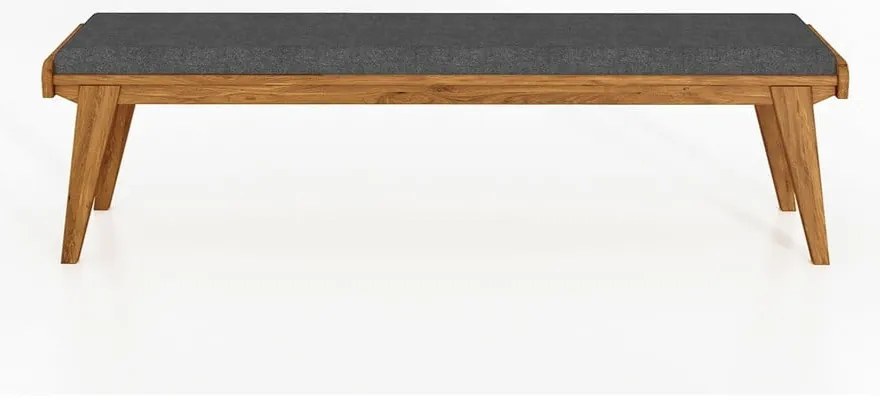 Tölgyfa pad szürke ülőrésszel Retro - The Beds