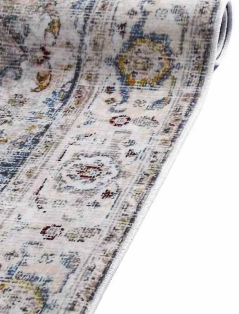 Carpetum bézs, klasszikus, virágmintás szőnyeg 100x150