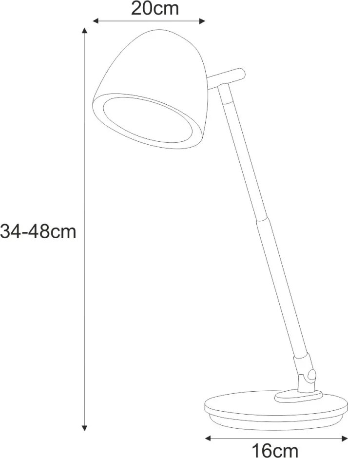 KAJA K-BL1528 GRAFIT LOLEK Szürke Színű Asztali Lámpa 7W LED 550Lm 3000-6500K IP20