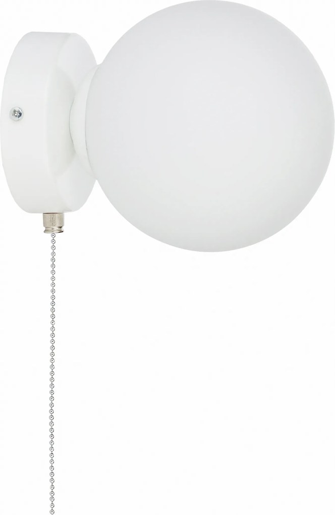 Fali Lámpa Láncos Be/ki kapcsolóval Üveg Lámpabúra Gömb