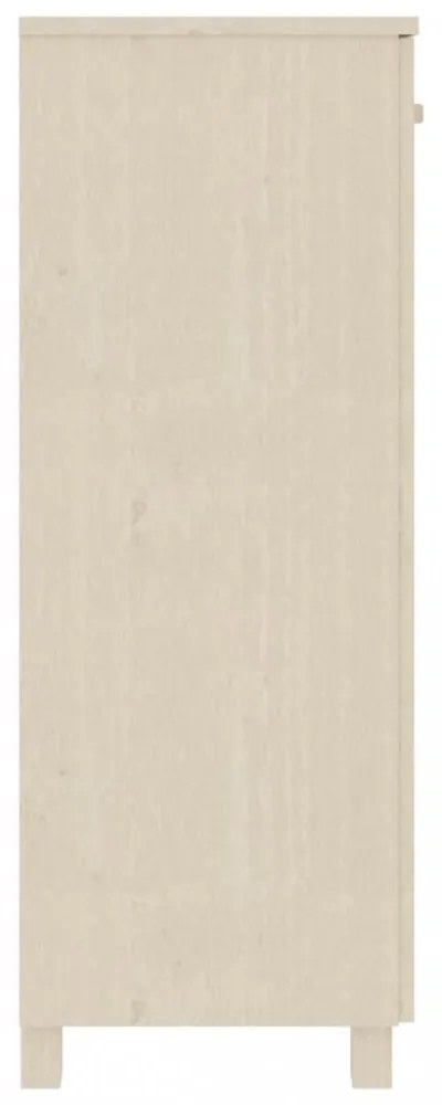 HAMAR mézbarna tömör fenyőfa cipőszekrény 85 x 40 x 108 cm