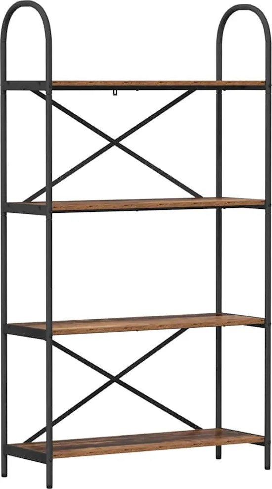 vidaXL Könyvespolc Öreg fa 80 x 30 x 146 cm Faanyag