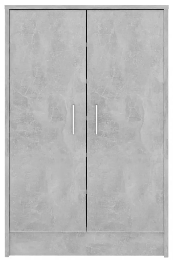 betonszürke szerelt fa cipősszekrény 60 x 35 x 92 cm