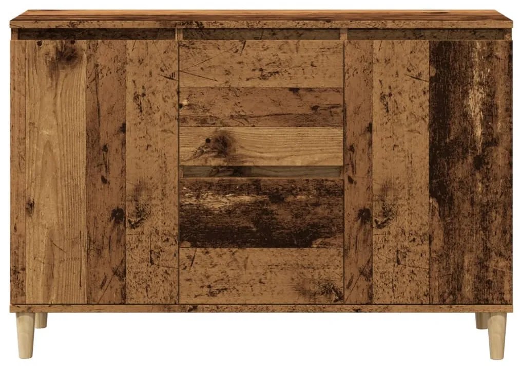 antik fa színű szerelt fa tálalószekrény 102 x 35 x 70 cm