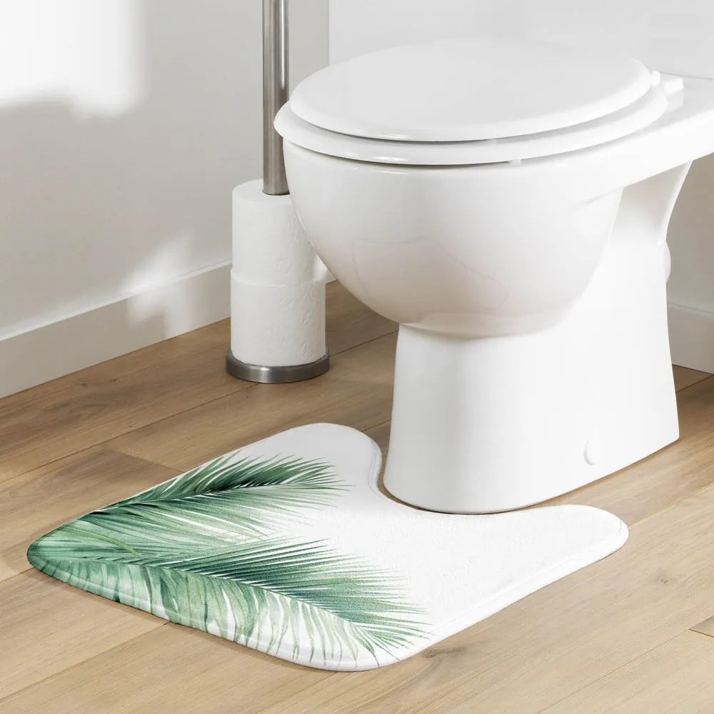 Fehér-zöld fürdőszobai kilépő WC-hez 45x45 cm Havane – douceur d'intérieur