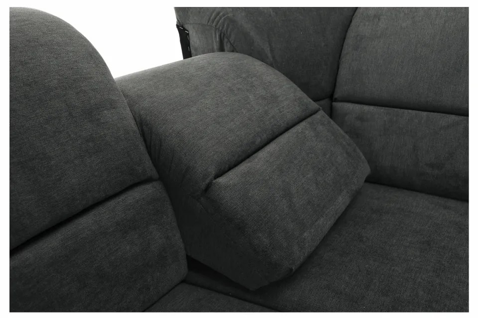 U-alakú sarokkanapé Stan (fekete + sötétszürke) (B). 794268