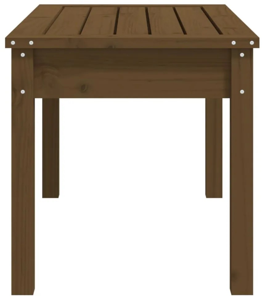 mézbarna tömör fenyőfa kerti pad 80 x 44 x 45 cm