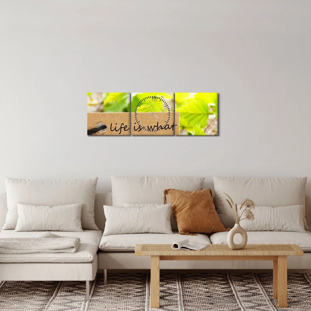 Kép - Idézet (órával) (90x30 cm)