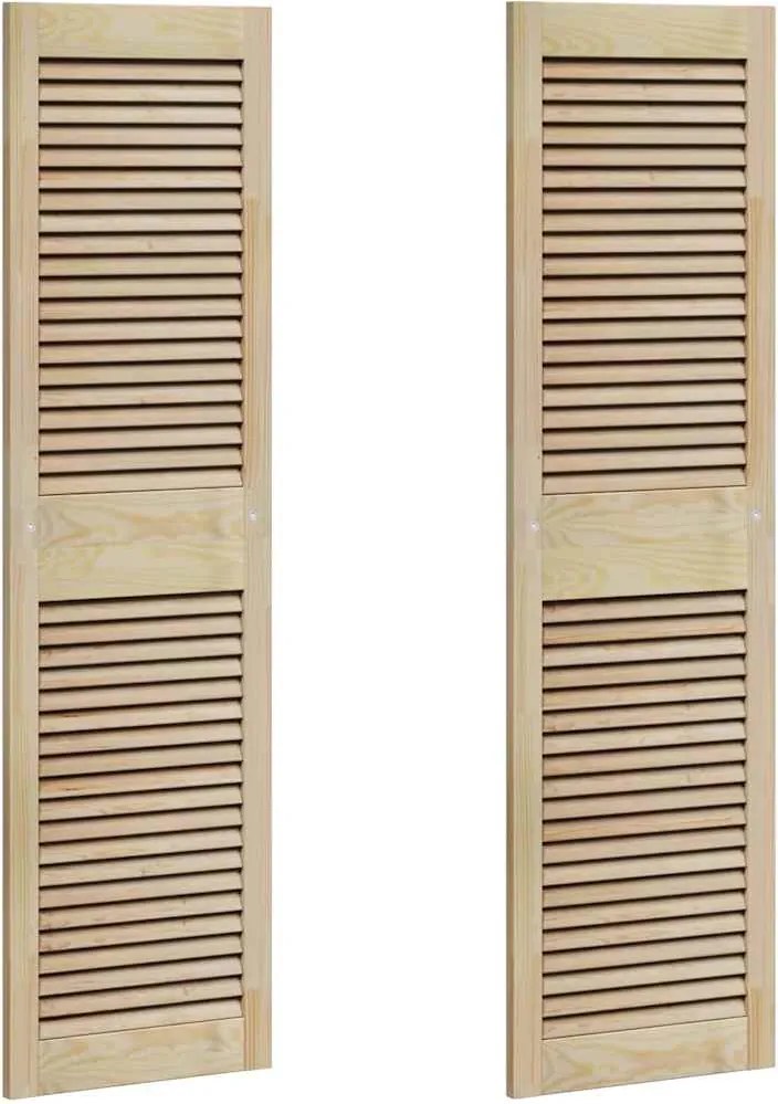 vidaXL Széfajtó 2 pcs Természetes 39,5 x 2,1 x 140,5 cm Tömör fenyőfa