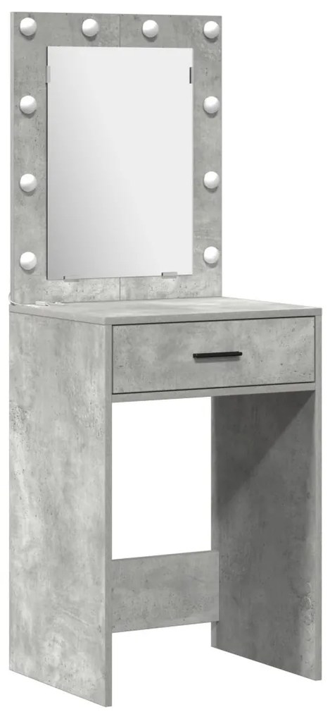 Öltözködőasztal fiókkal 2 pcs Szürke 50 x 41 x 135 cm Faanyag