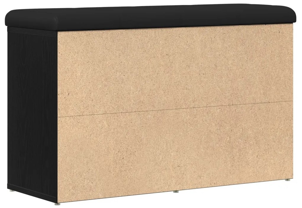 Tárolópad Fekete Tölgy 80x30x48 cm Műgyanta