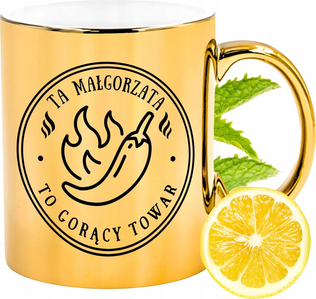 Prémium Arany Csillogó Bögre Margitnak Ajándék Nyomtatott Fotóval