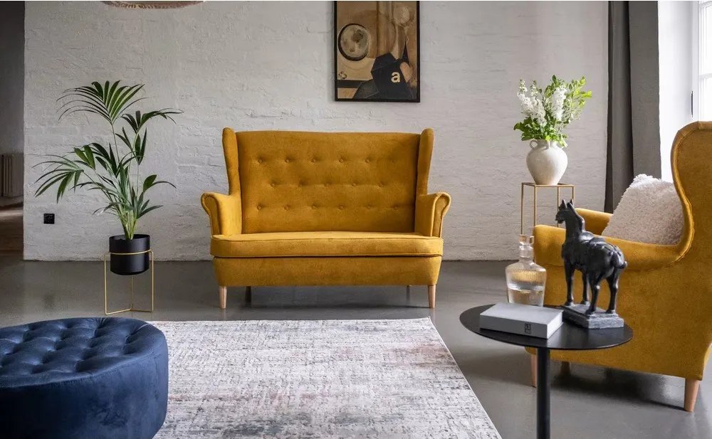 Sárga kanapé 150 cm Aros – ELTAP