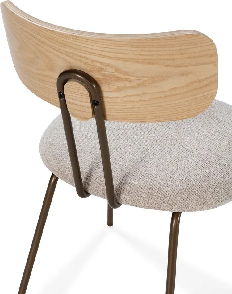 Bézs-natúr színű kárpitozott étkezőszék Olimpia – MOME