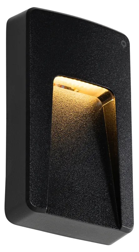 6 db fekete téglalap alakú kültéri fali lámpa szett LED-del IP65 - Gem