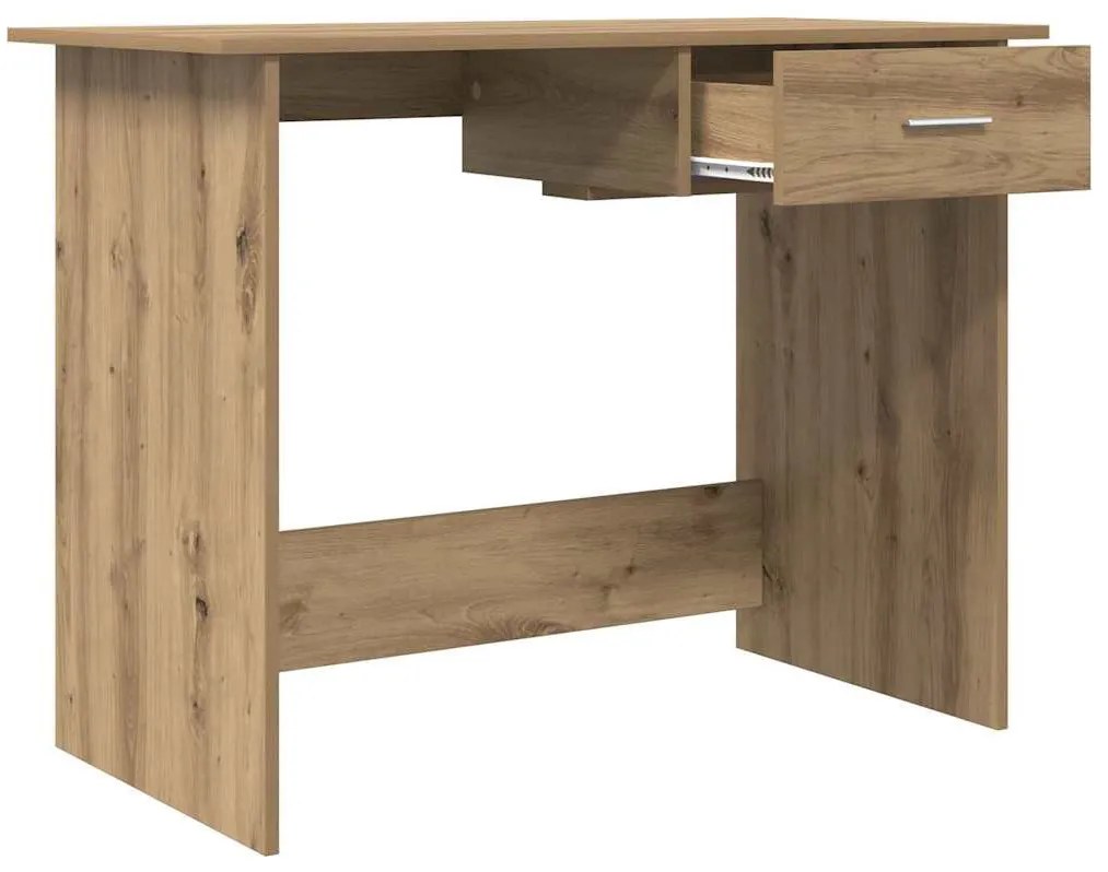 Asztal fiókkal kézműves tölgy 100 x 50 x 76 cm Faanyag