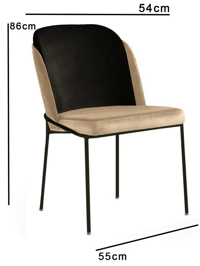 Dore Beige and Black étkezőszékek, 2 db