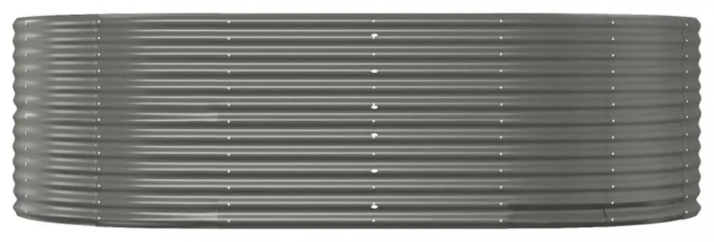 szürke horganyzott acél kerti magaságyás 212 x 140 x 68 cm