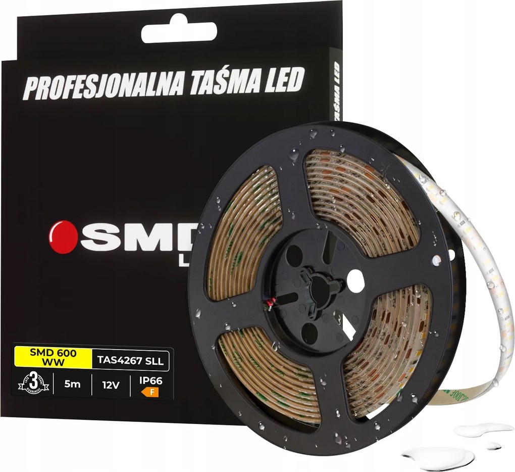 LED-szalag 600 SMD2835 Ww IP66 Smd LEDline3Y 5M