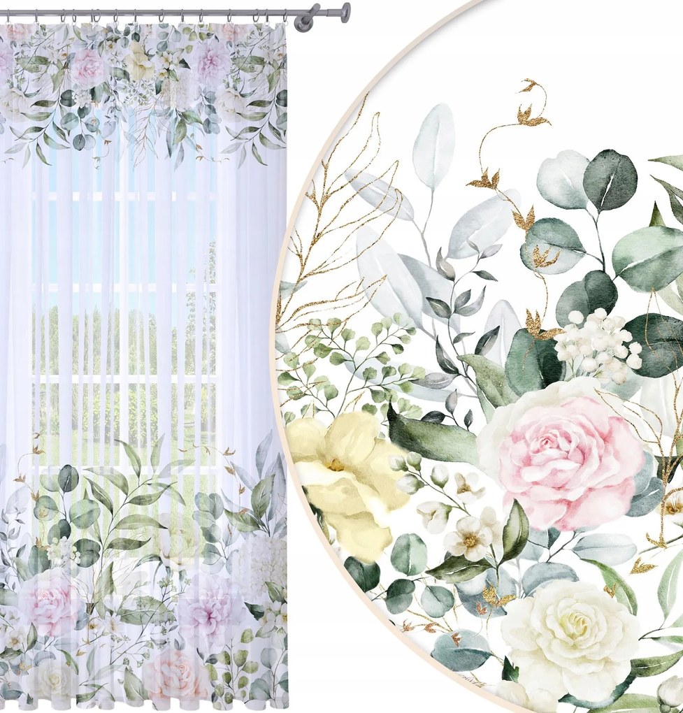 Függöny Kész 140x250 Fátyol Festett Béka Mintás 123