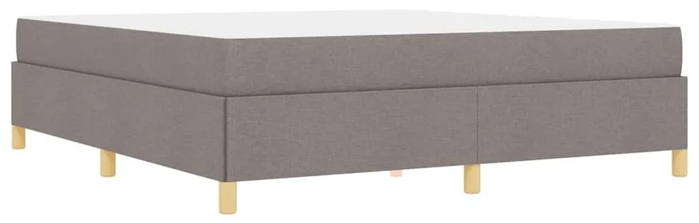 Boxrugós ágy matracmal Taupe és fehér 180 x 200 cm szövet