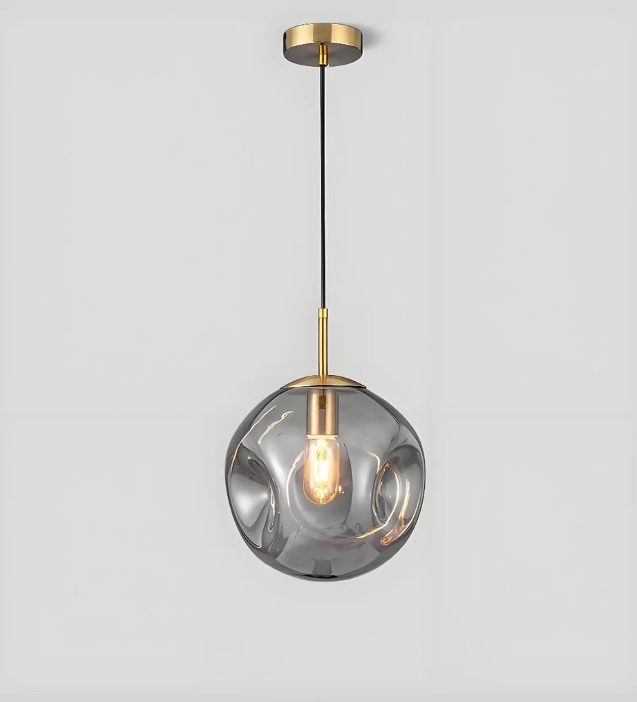 Mennyezeti lámpa lógó üveg gömb szürke konyha szoba nappali lámpa