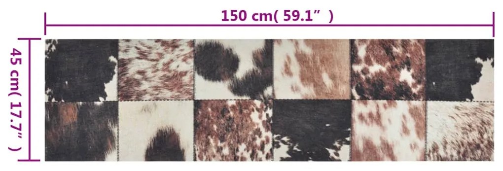 mosható állatbőr mintás bársony konyhaszőnyeg 45 x 150 cm