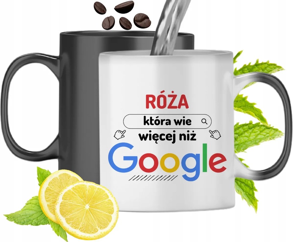 Mágikus Bögre Rózsáknak Fekete Színváltós, fényképes nyomattal