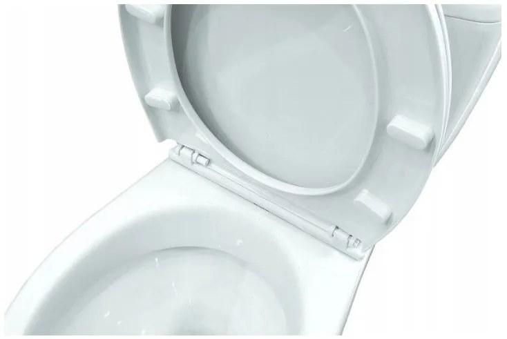 Cersanit Cascade, kombi WC öblítéssel 3 / 6l, vízszintes hulladék + ülőke polipropilénnel, fehér, K100-206