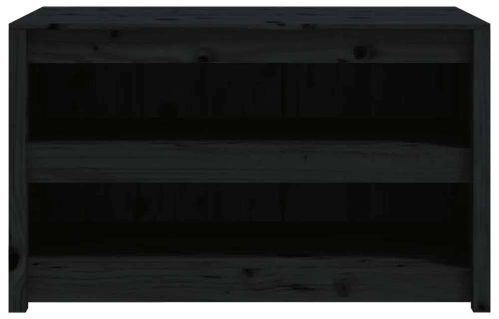 fekete tömör fenyőfa kültéri konyhaszekrény 106x55x64 cm