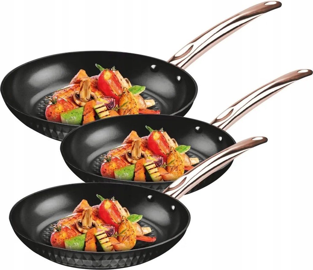 3 részes serpenyőkészlet Ceraflon bevonattal, 20, 24, 28 cm