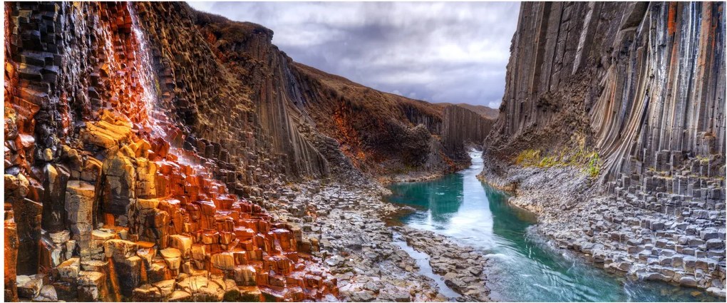 Kép - Studlagil kanyon (120x50 cm)
