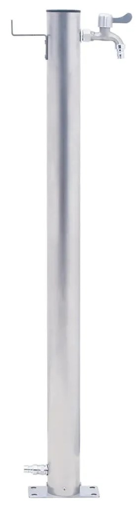 kerek rozsdamentes acél kerti oszlop típusú vízcsap 40 cm