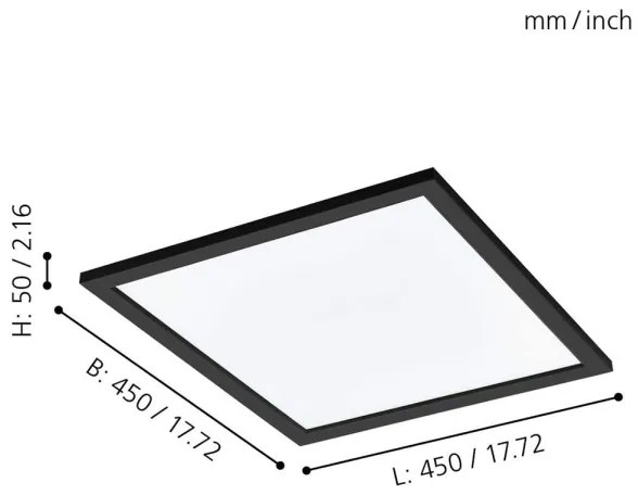 Eglo 99416 - SALOBRENA-C LED RGBW 20W mennyezeti lámpa, dimmelhető, DO-val
