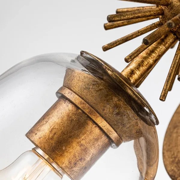 Quoizel STARING-2WB-DG-CLEAR - Fali lámpatest STARING 2xE27/40W/230V rézszínű